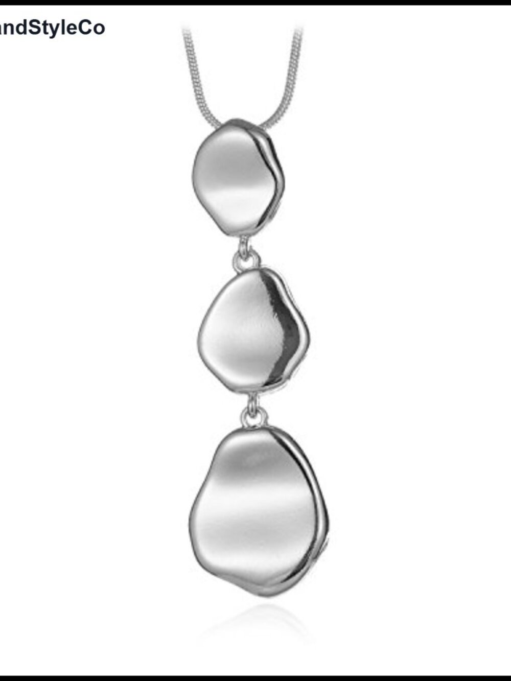 Silver Plated Y Necklace Multi-Layer Pendant Long Chain Women Jewelry Gift